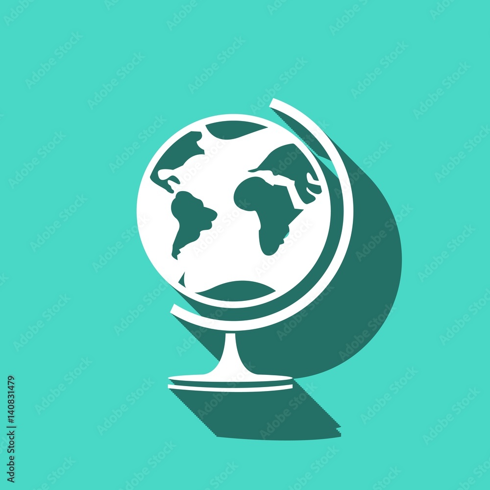 Earth globe icon stock vector illustration flat design Earth globe icon stock vector illustration flat design