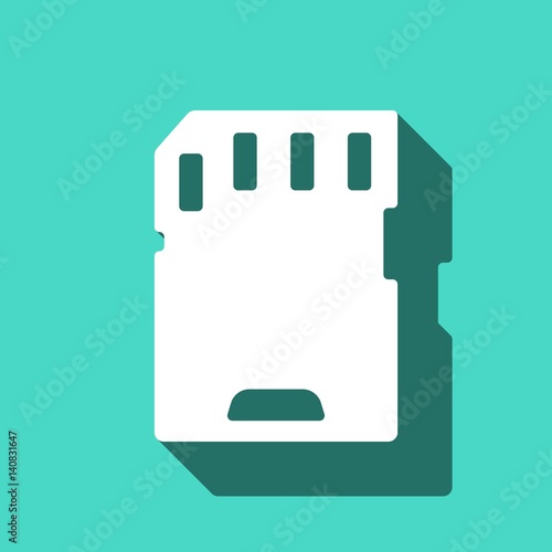 Micro sd card icon stock vector illustration flat designv photo