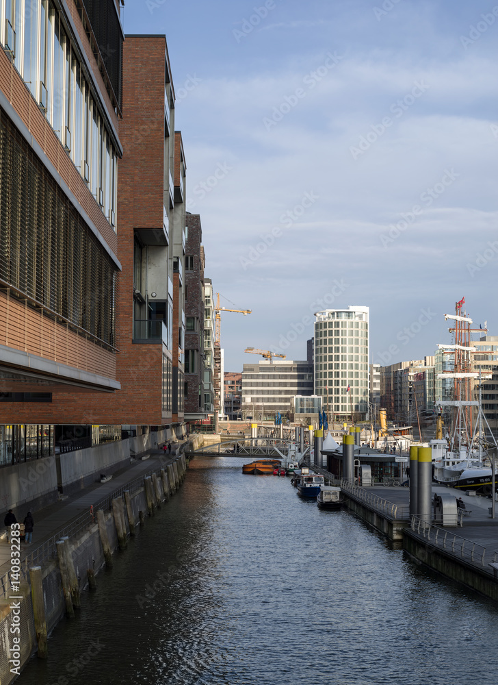 Blick auf Hafencity in Hamburg