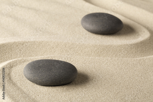 zen meditation stone background, Buddhism stones presenting ying yang for relaxation balance and harmony or spa wellness concept for purity.