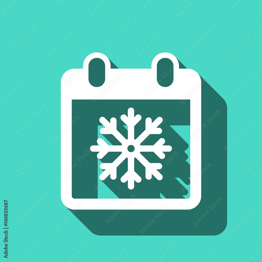 winter calendar icon stock vector illustration flat design winter calendar icon stock vector illustration flat design