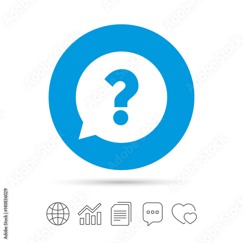 Question mark sign icon. Help symbol.