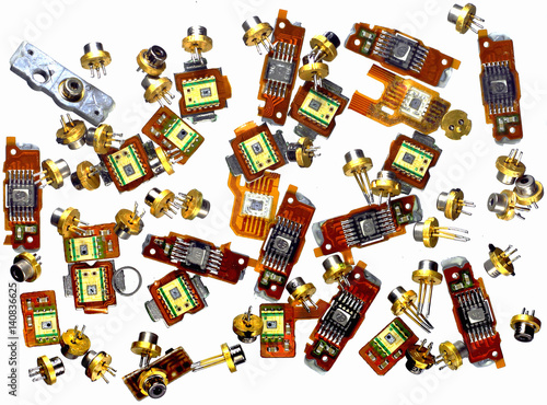 Small semiconductor lasers and photodiodes photo