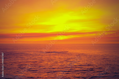 Ocean Sunset on the California Coastline
