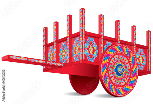 costa rica ox cart red