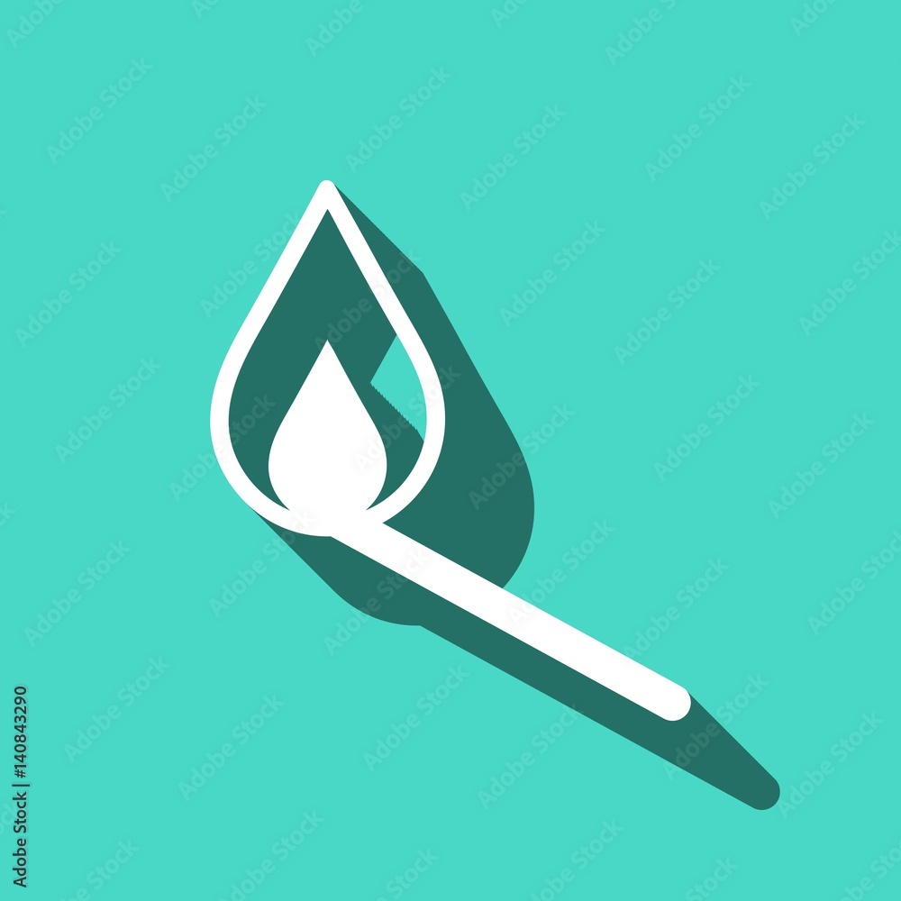 match icon, vector illustration. Flat design style