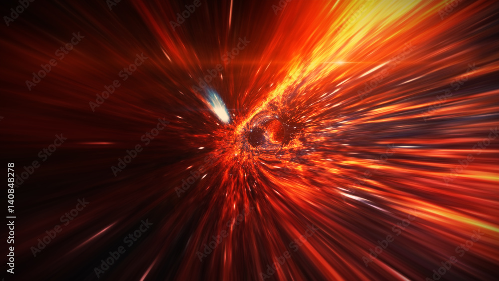The curvature of space-time in space at the boundary of the event horizon The curvature of space-time in space at the boundary of the event horizon