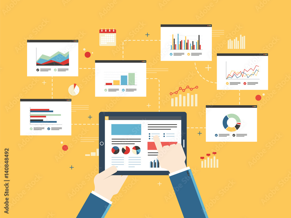 Concept of finance investment planning, analytics chart on mobile device. Concept of finance investment planning, analytics chart on mobile device.