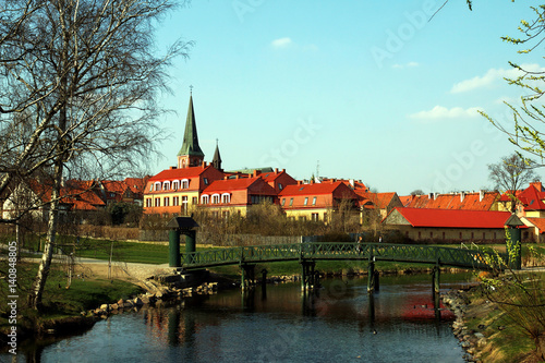 Fototapeta Naklejka Na Ścianę i Meble -  Panorama of the Elk city, Masuria, Poland