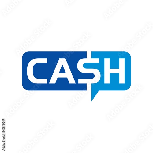 cash logo vector.