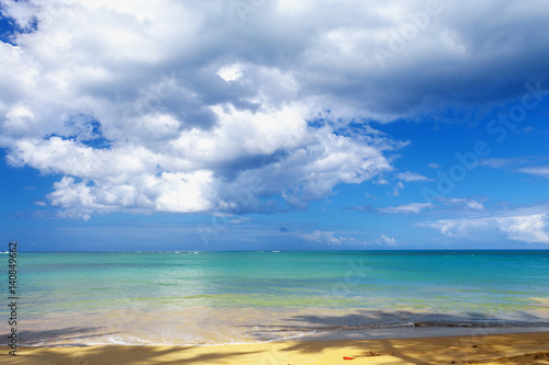 Paradise on Earth. Caribbean empty sandy beach. 