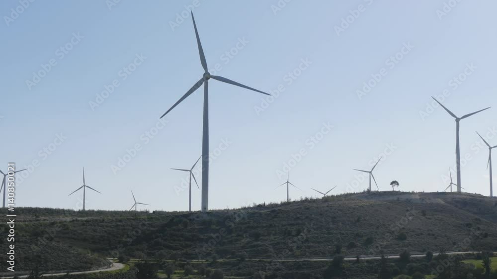Wind turbines. Eco power concept Wind turbines. Eco power concept