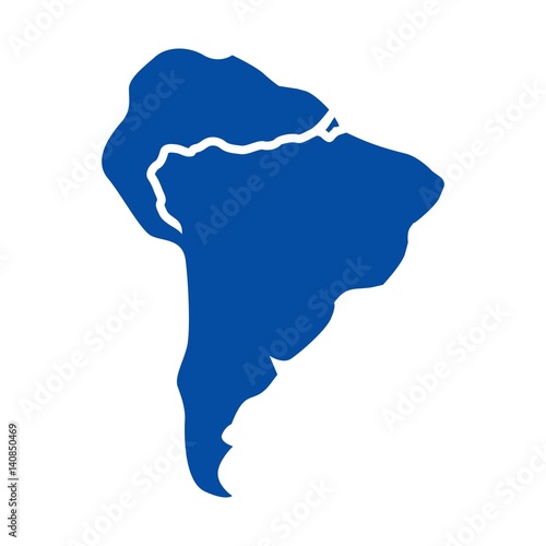 south america map. logo vector. photo