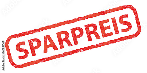 Stempel Sparpreis, rot
