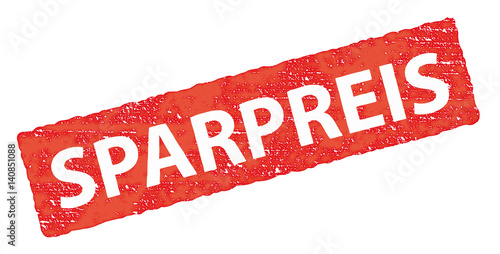 Stempel Sparpreis, rot