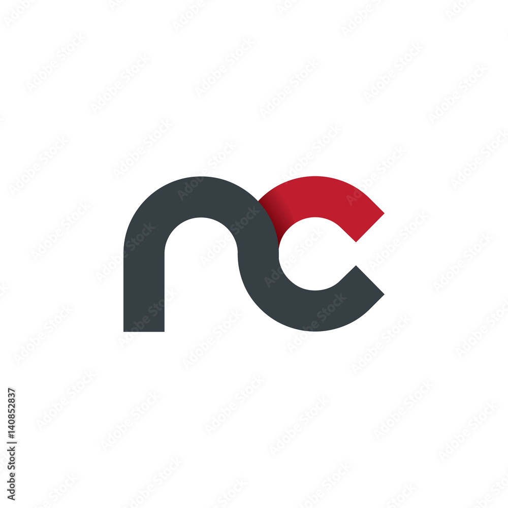 Initial Letter NC Rounded Lowercase Logo Initial Letter NC Rounded Lowercase Logo