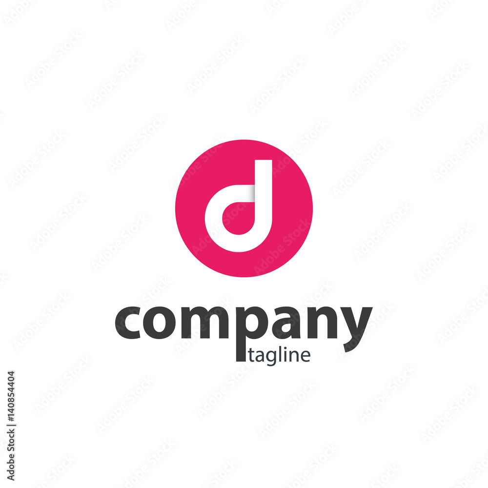 Initial Letter D Circle Design Logo Initial Letter D Circle Design Logo