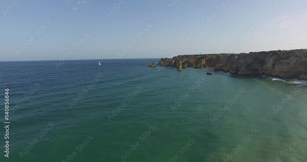 Aerial view of Dramatic Coastal Cliffs Aerial view of Dramatic Coastal Cliffs