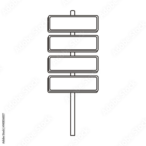 silhouette metallic plaque sign post set vector illustration