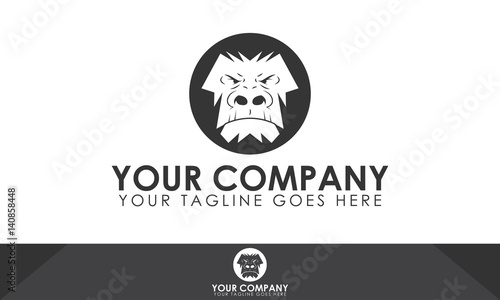 Gorilla logo, gorilla illustration, gorilla vector template