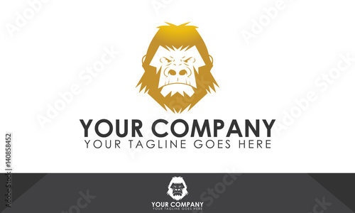 Gorilla logo, gorilla illustration, gorilla vector template