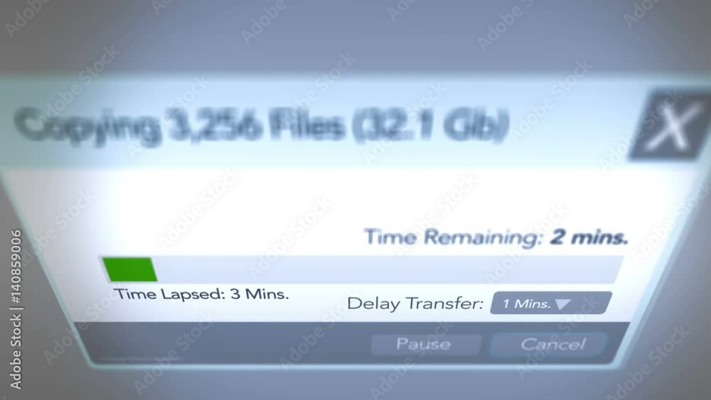 Generic Computer copying files to USB or backup device screen Generic Computer copying files to USB or backup device screen