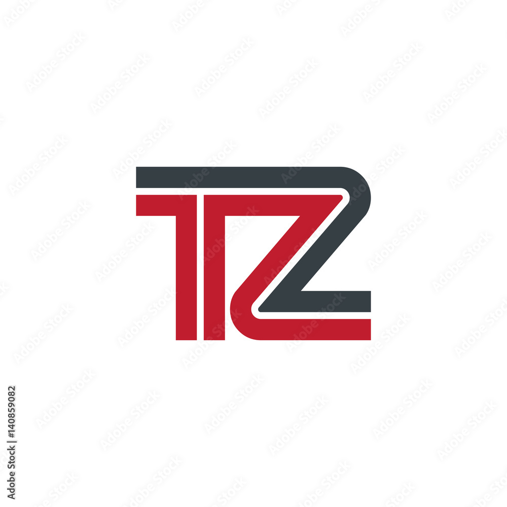 Initial Letter TZ Linked Design Logo Initial Letter TZ Linked Design Logo