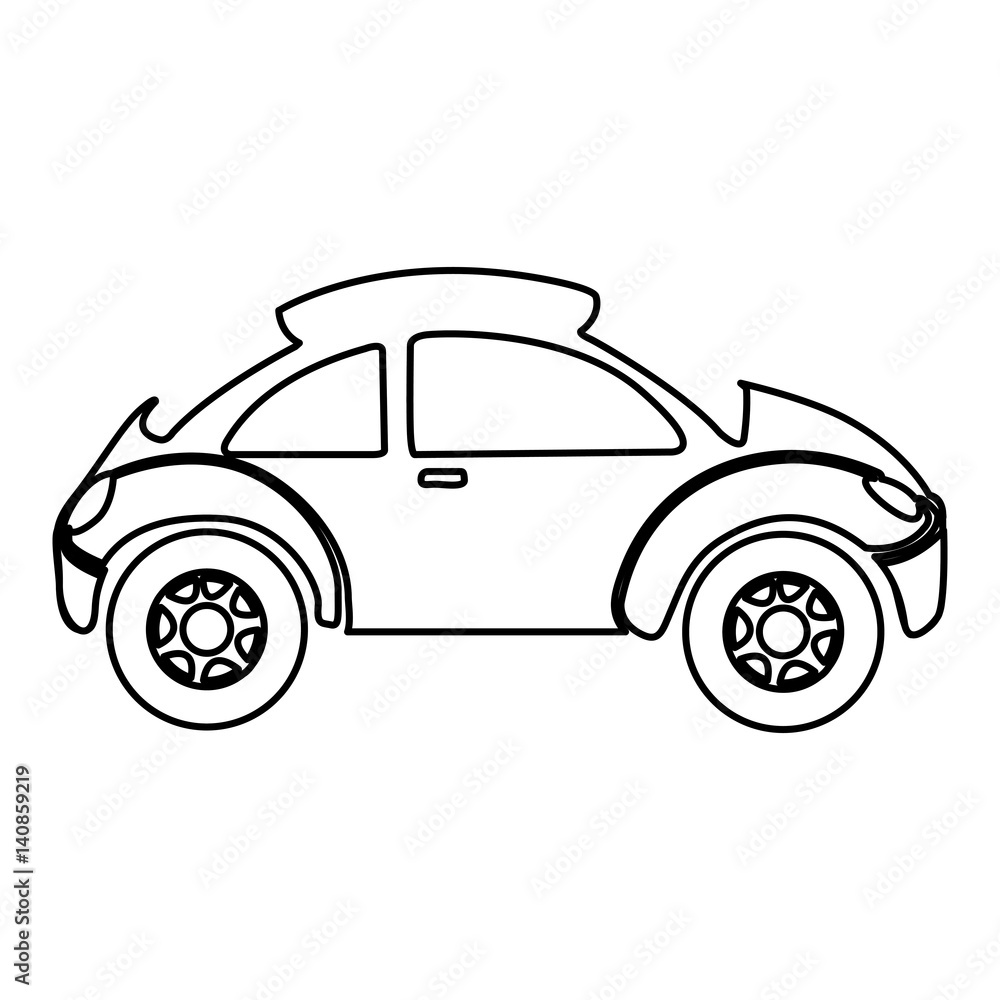 figure sport car side icon, vector illustration design