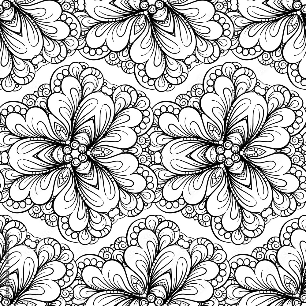 Fantasy decorative seamless pattern