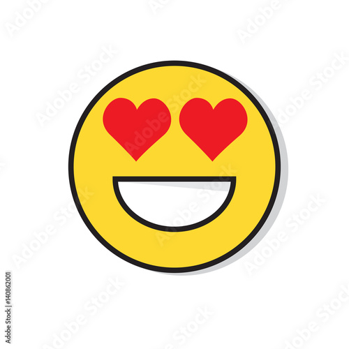 Yellow Smiling Face Positive People Emotion Icon