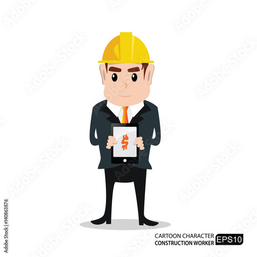 Engineer or architect cartoon.