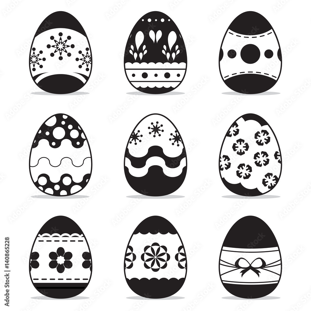 icon easter egg set, symbol vector icon easter egg set, symbol vector
