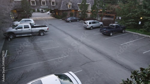 Surveillance footage of inn parking lot in Grants Pass area in Oregon