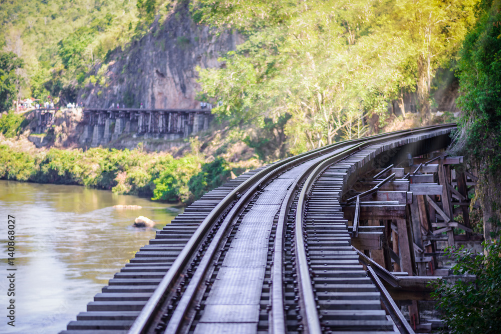 Death railway, built during World War II,Kanchanaburi Thailand