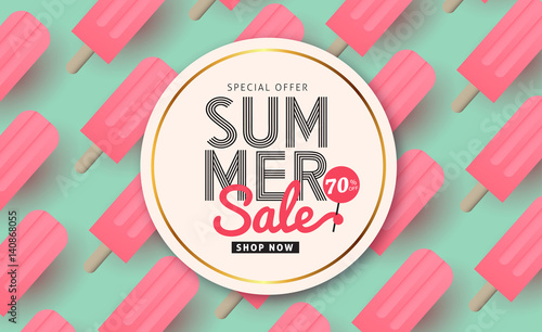 Summer sale background layout for banners,Wallpaper,flyers, invitation, posters, brochure, voucher discount.Vector illustration template.