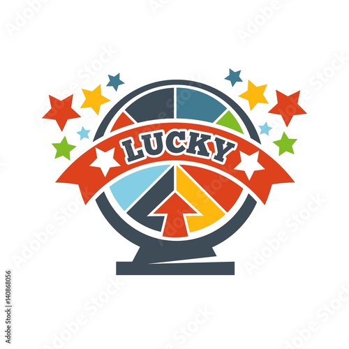 Lucky victory roulette or win lottery vector icon