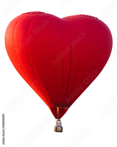 Red heart hot air balloon