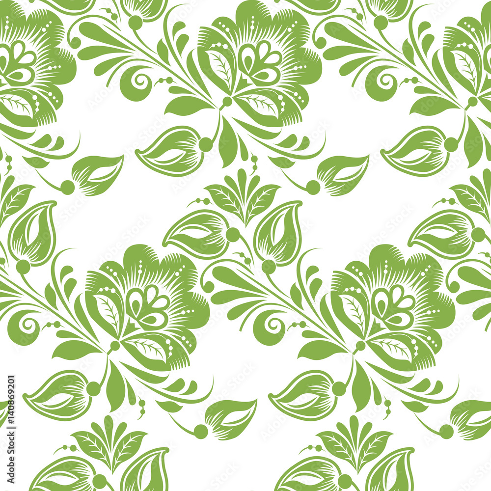 Greenery floral leaves seamless pattern background, vector illustration. Spring color 2017, abstract foliage Greenery floral leaves seamless pattern background, vector illustration. Spring color 2017, abstract foliage
