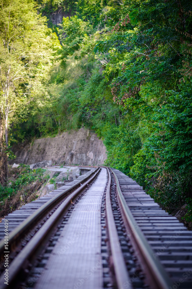 Death railway, built during World War II,Kanchanaburi Thailand