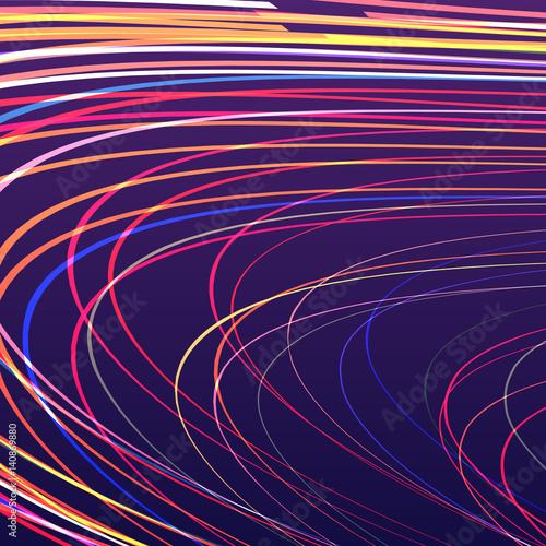Abstract background with bright rainbow colorful lines wave