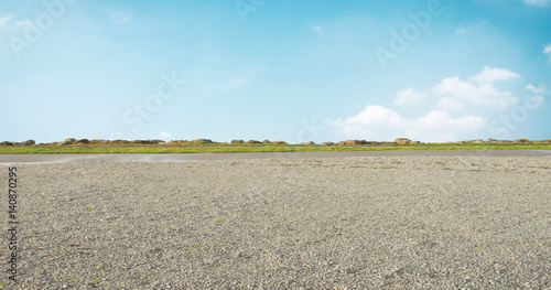 Fotografie, Obraz empty ground and blue sky