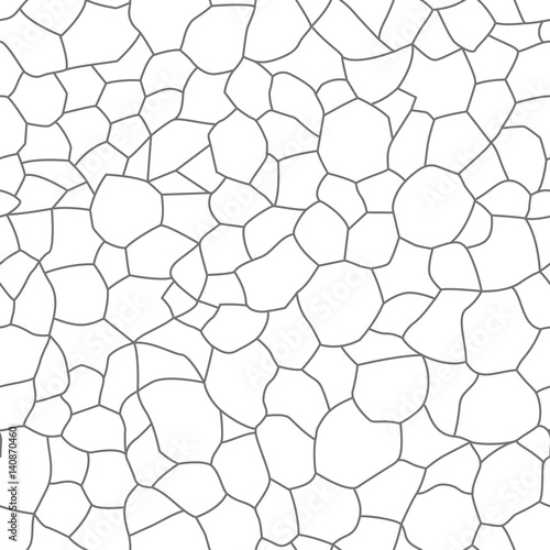 Abstract line background. Stone wall seamless pattern. Vector illustration isolated on white background.
