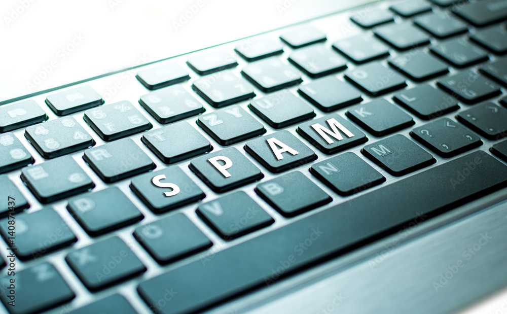 Keyboard with sign spam Keyboard with sign spam