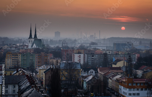 Ostrava in sunset