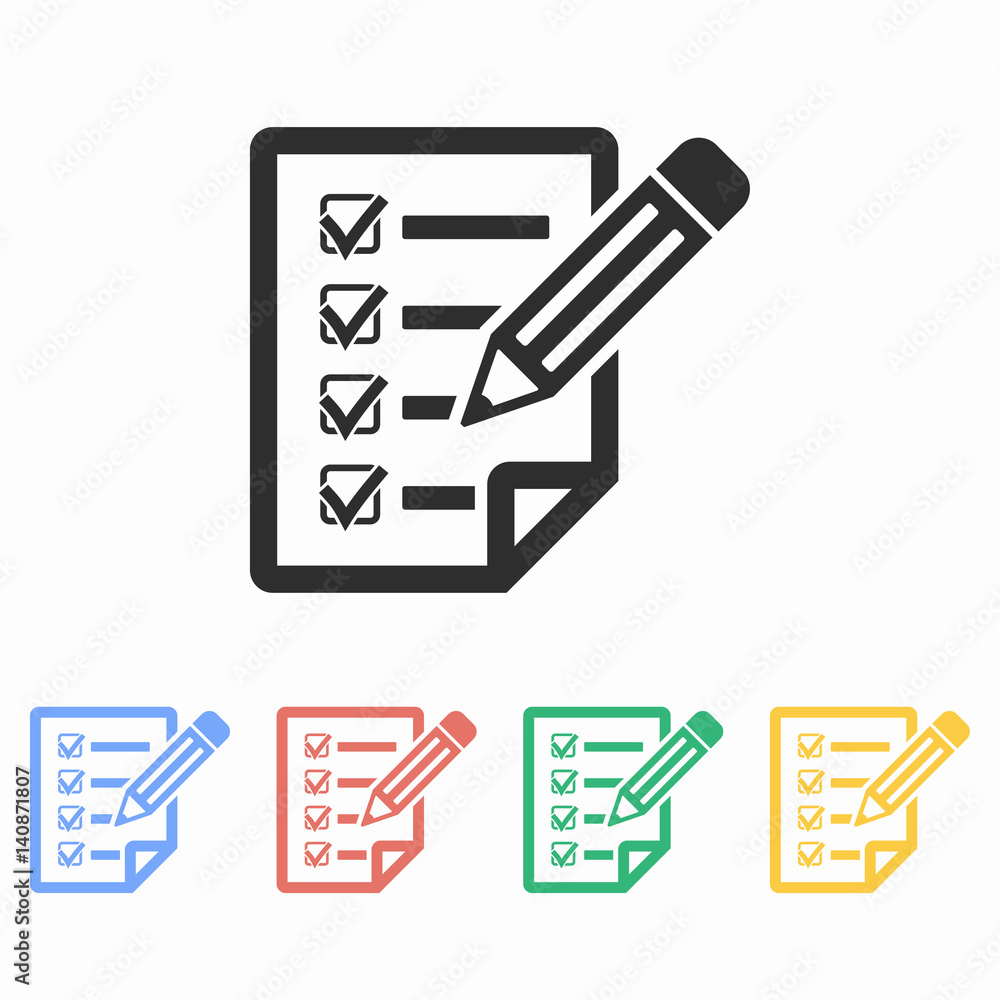 Clipboard pencil - vector icon. Clipboard pencil - vector icon.
