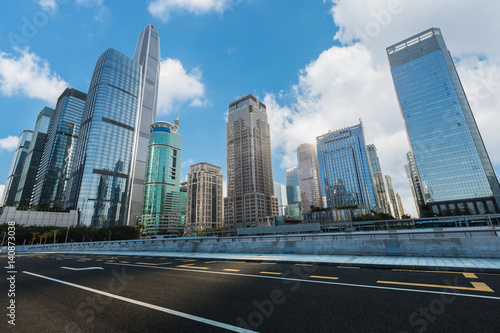 urban traffic with cityscape in city of China.