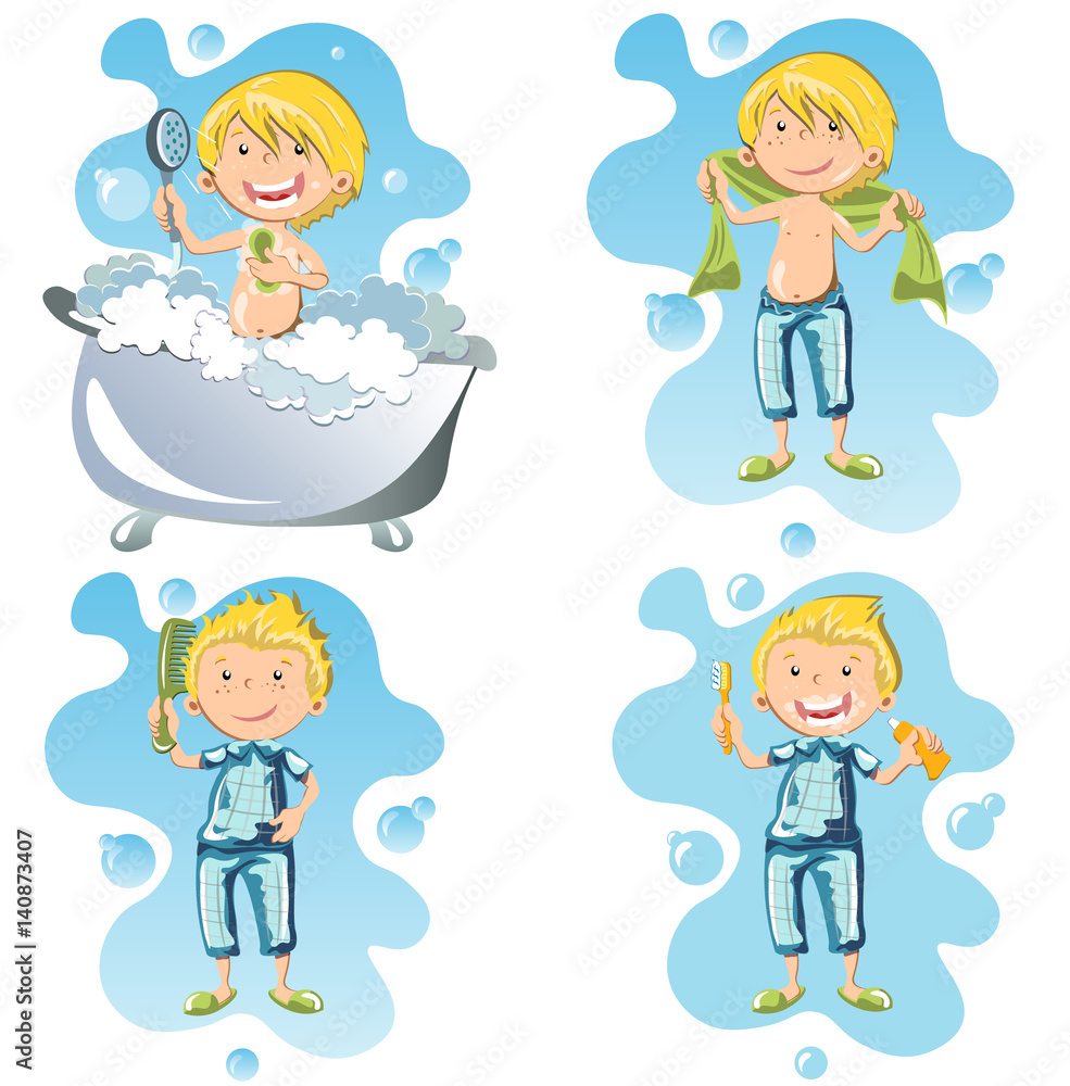 Illustration of a person doing hygiene. Illustration of a person doing hygiene.