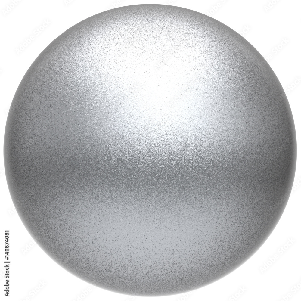 Silver sphere round white button ball basic matted metallic circle geometric shape solid figure simple minimalistic atom single object blank balloon icon design element. 3D illustration isolated Silver sphere round white button ball basic matted metallic circle geometric shape solid figure simple minimalistic atom single object blank balloon icon design element. 3D illustration isolated