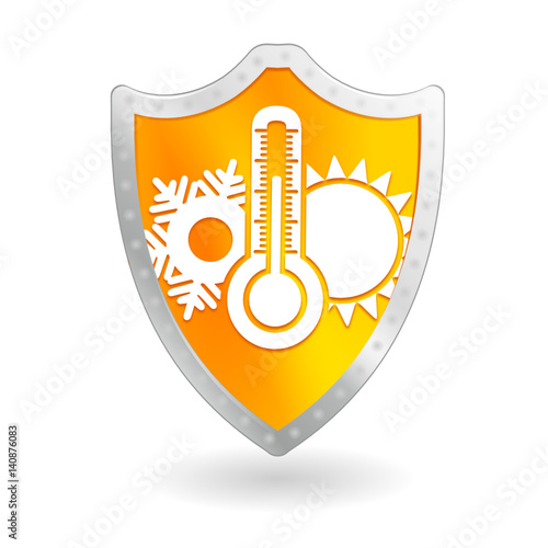 climatisation température bouclier orange