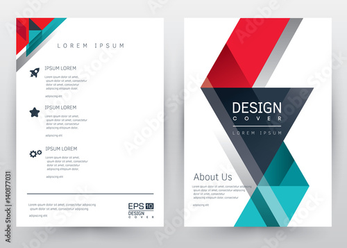 Cover Design Vector template set Brochure, Annual Report, Magazine, Poster, Corporate Presentation, Portfolio, Flyer, Banner, Website. A4 size © Absemetov